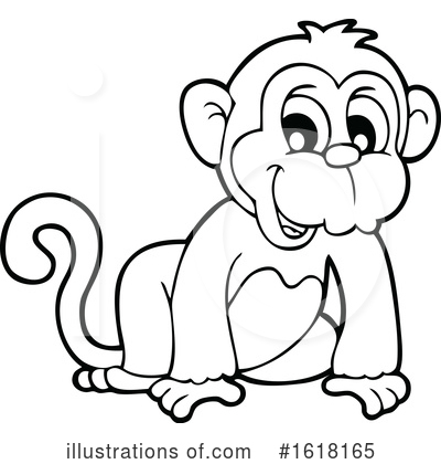 Royalty-Free (RF) Monkey Clipart Illustration by visekart - Stock Sample #1618165
