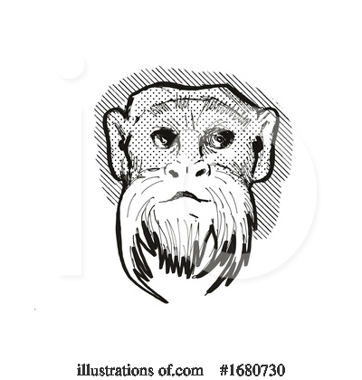 Royalty-Free (RF) Monkey Clipart Illustration by patrimonio - Stock Sample #1680730