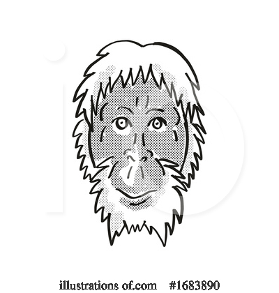 Royalty-Free (RF) Monkey Clipart Illustration by patrimonio - Stock Sample #1683890