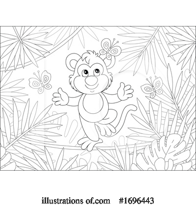 Royalty-Free (RF) Monkey Clipart Illustration by Alex Bannykh - Stock Sample #1696443