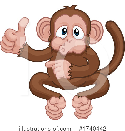 Royalty-Free (RF) Monkey Clipart Illustration by AtStockIllustration - Stock Sample #1740442