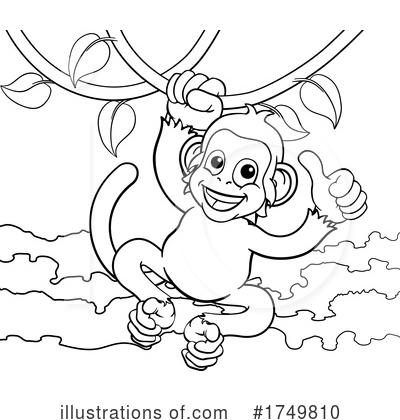 Royalty-Free (RF) Monkey Clipart Illustration by AtStockIllustration - Stock Sample #1749810