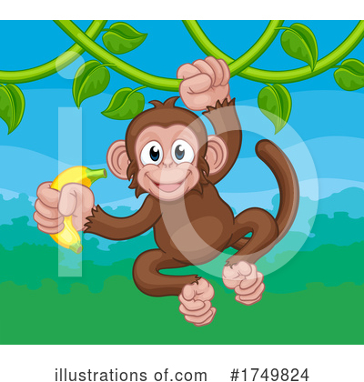 Royalty-Free (RF) Monkey Clipart Illustration by AtStockIllustration - Stock Sample #1749824