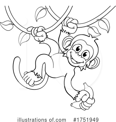 Royalty-Free (RF) Monkey Clipart Illustration by AtStockIllustration - Stock Sample #1751949