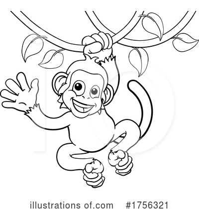 Royalty-Free (RF) Monkey Clipart Illustration by AtStockIllustration - Stock Sample #1756321