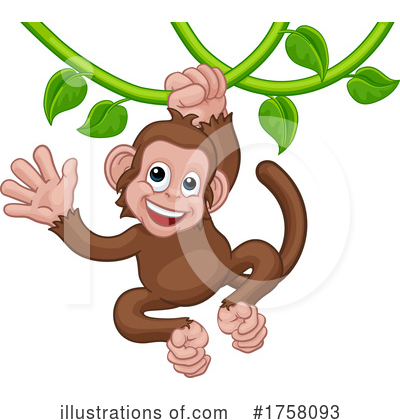 Royalty-Free (RF) Monkey Clipart Illustration by AtStockIllustration - Stock Sample #1758093