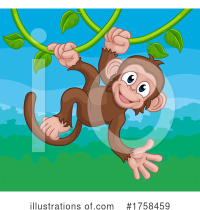 Royalty-Free (RF) Monkey Clipart Illustration by AtStockIllustration - Stock Sample #1758459