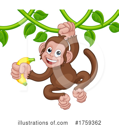Royalty-Free (RF) Monkey Clipart Illustration by AtStockIllustration - Stock Sample #1759362