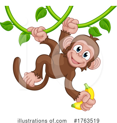 Royalty-Free (RF) Monkey Clipart Illustration by AtStockIllustration - Stock Sample #1763519