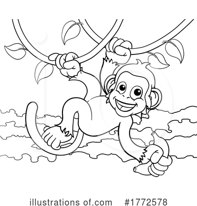 Royalty-Free (RF) Monkey Clipart Illustration by AtStockIllustration - Stock Sample #1772578