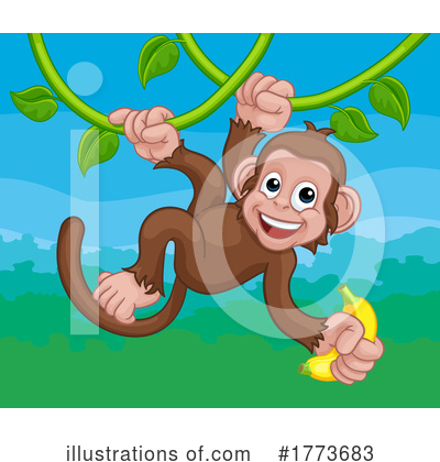 Royalty-Free (RF) Monkey Clipart Illustration by AtStockIllustration - Stock Sample #1773683