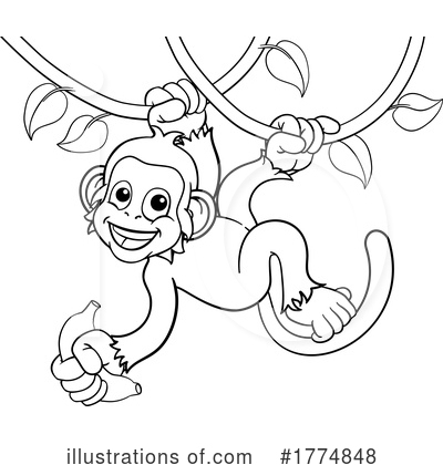 Royalty-Free (RF) Monkey Clipart Illustration by AtStockIllustration - Stock Sample #1774848