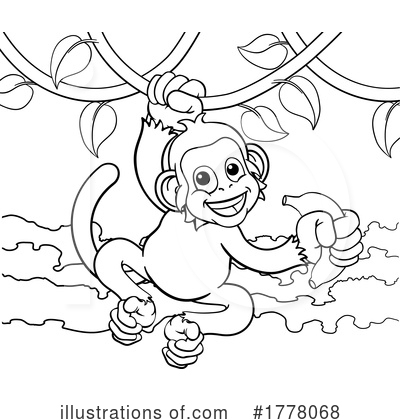 Royalty-Free (RF) Monkey Clipart Illustration by AtStockIllustration - Stock Sample #1778068