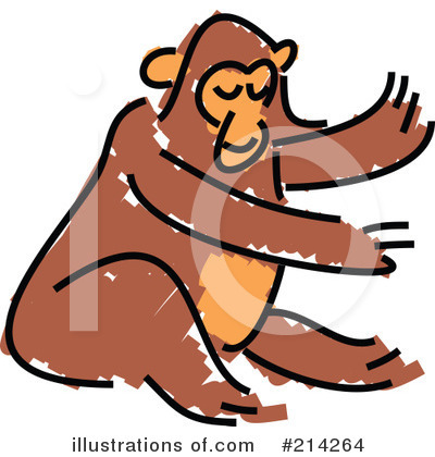 Royalty-Free (RF) Monkey Clipart Illustration by Prawny - Stock Sample #214264