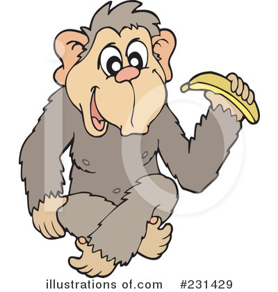 Royalty-Free (RF) Monkey Clipart Illustration by visekart - Stock Sample #231429
