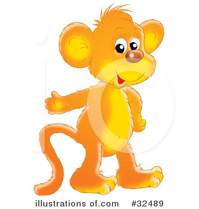 Royalty-Free (RF) Monkey Clipart Illustration by Alex Bannykh - Stock Sample #32489