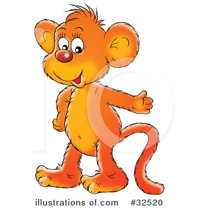 Royalty-Free (RF) Monkey Clipart Illustration by Alex Bannykh - Stock Sample #32520