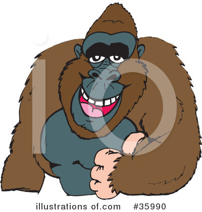 Gorilla Clipart #35990 by Dennis Holmes Designs