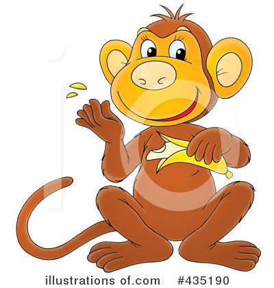 Royalty-Free (RF) Monkey Clipart Illustration by Alex Bannykh - Stock Sample #435190