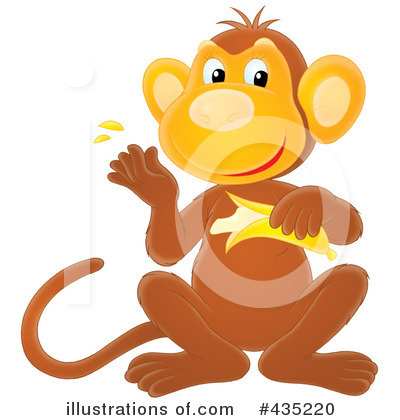 Royalty-Free (RF) Monkey Clipart Illustration by Alex Bannykh - Stock Sample #435220