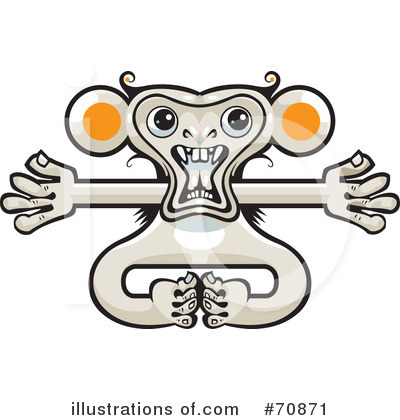 Monkey Clipart #70871 by Steve Klinkel
