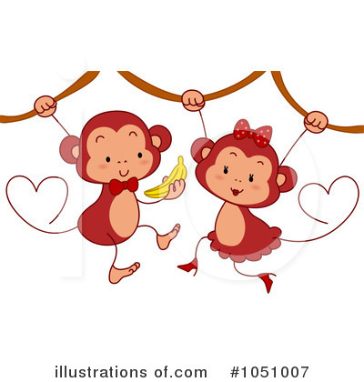 Royalty-Free (RF) Monkeys Clipart Illustration by BNP Design Studio - Stock Sample #1051007