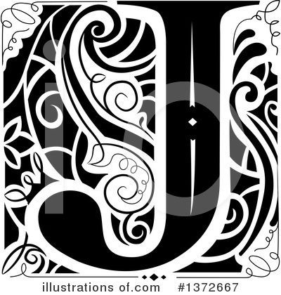 Royalty-Free (RF) Monogram Clipart Illustration by BNP Design Studio - Stock Sample #1372667
