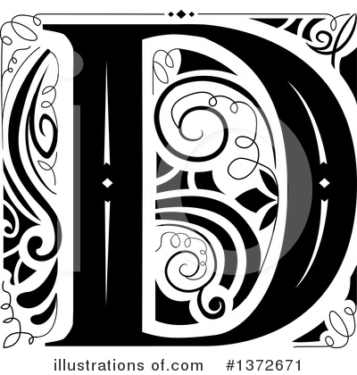 Royalty-Free (RF) Monogram Clipart Illustration by BNP Design Studio - Stock Sample #1372671
