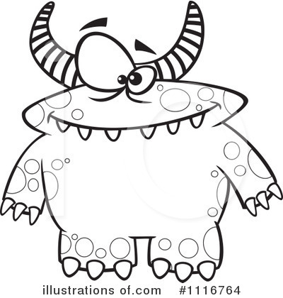 Royalty-Free (RF) Monster Clipart Illustration by toonaday - Stock Sample #1116764