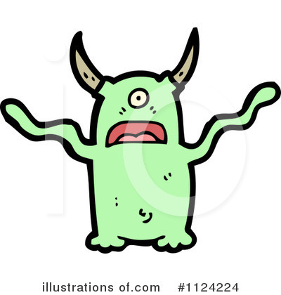 Royalty-Free (RF) Monster Clipart Illustration by lineartestpilot - Stock Sample #1124224