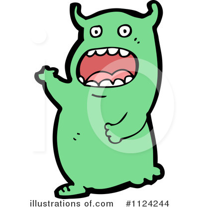 Royalty-Free (RF) Monster Clipart Illustration by lineartestpilot - Stock Sample #1124244