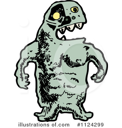 Royalty-Free (RF) Monster Clipart Illustration by lineartestpilot - Stock Sample #1124299