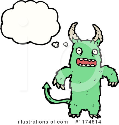 Royalty-Free (RF) Monster Clipart Illustration by lineartestpilot - Stock Sample #1174614