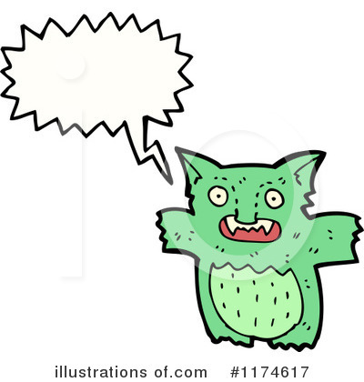 Royalty-Free (RF) Monster Clipart Illustration by lineartestpilot - Stock Sample #1174617