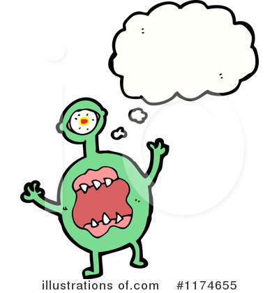 Royalty-Free (RF) Monster Clipart Illustration by lineartestpilot - Stock Sample #1174655