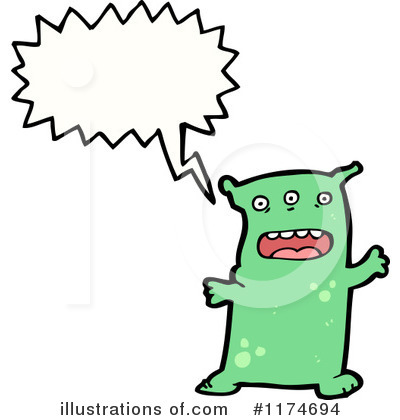 Royalty-Free (RF) Monster Clipart Illustration by lineartestpilot - Stock Sample #1174694