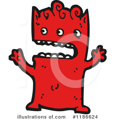 Royalty-Free (RF) Monster Clipart Illustration by lineartestpilot - Stock Sample #1186624