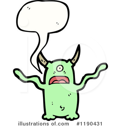 Royalty-Free (RF) Monster Clipart Illustration by lineartestpilot - Stock Sample #1190431