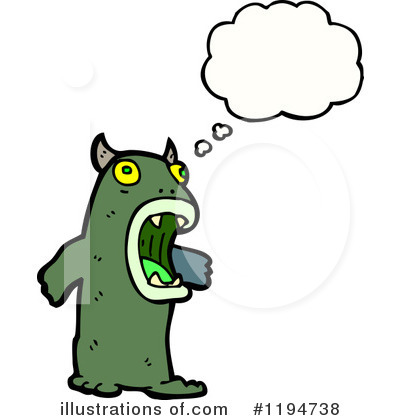 Royalty-Free (RF) Monster Clipart Illustration by lineartestpilot - Stock Sample #1194738