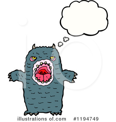 Royalty-Free (RF) Monster Clipart Illustration by lineartestpilot - Stock Sample #1194749