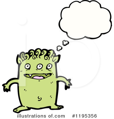 Royalty-Free (RF) Monster Clipart Illustration by lineartestpilot - Stock Sample #1195356