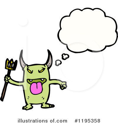 Royalty-Free (RF) Monster Clipart Illustration by lineartestpilot - Stock Sample #1195358