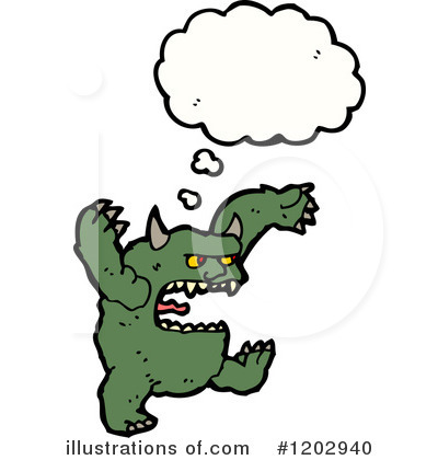 Royalty-Free (RF) Monster Clipart Illustration by lineartestpilot - Stock Sample #1202940