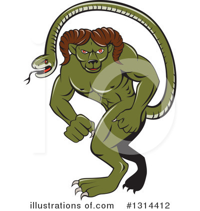 Royalty-Free (RF) Monster Clipart Illustration by patrimonio - Stock Sample #1314412