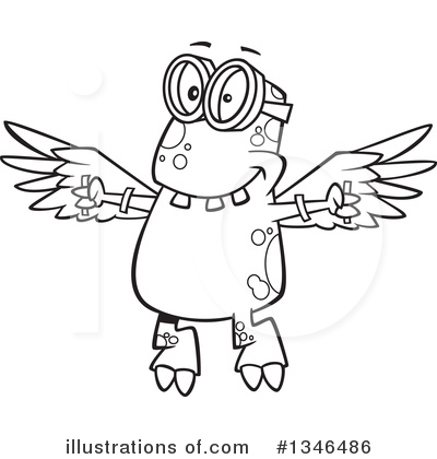 Royalty-Free (RF) Monster Clipart Illustration by toonaday - Stock Sample #1346486