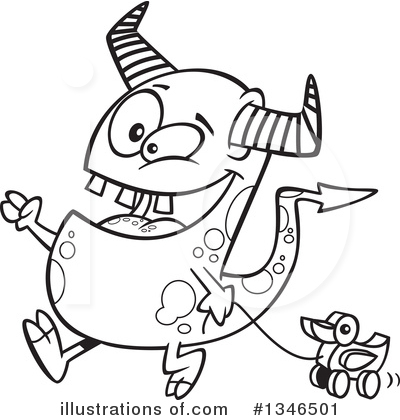 Royalty-Free (RF) Monster Clipart Illustration by toonaday - Stock Sample #1346501