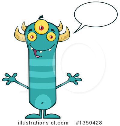 Royalty-Free (RF) Monster Clipart Illustration by Hit Toon - Stock Sample #1350428