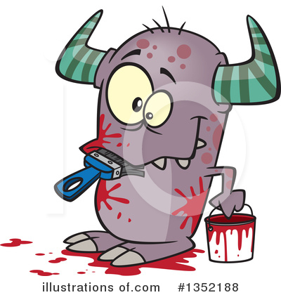 Royalty-Free (RF) Monster Clipart Illustration by toonaday - Stock Sample #1352188