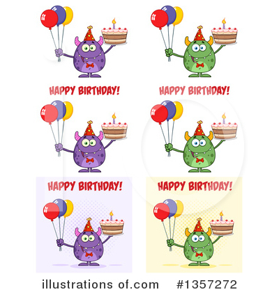 Royalty-Free (RF) Monster Clipart Illustration by Hit Toon - Stock Sample #1357272
