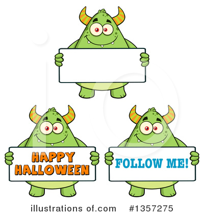 Royalty-Free (RF) Monster Clipart Illustration by Hit Toon - Stock Sample #1357275